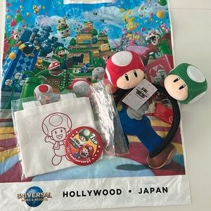 Super Nintendo World Mushroom Ears Headband Universal Studios New
